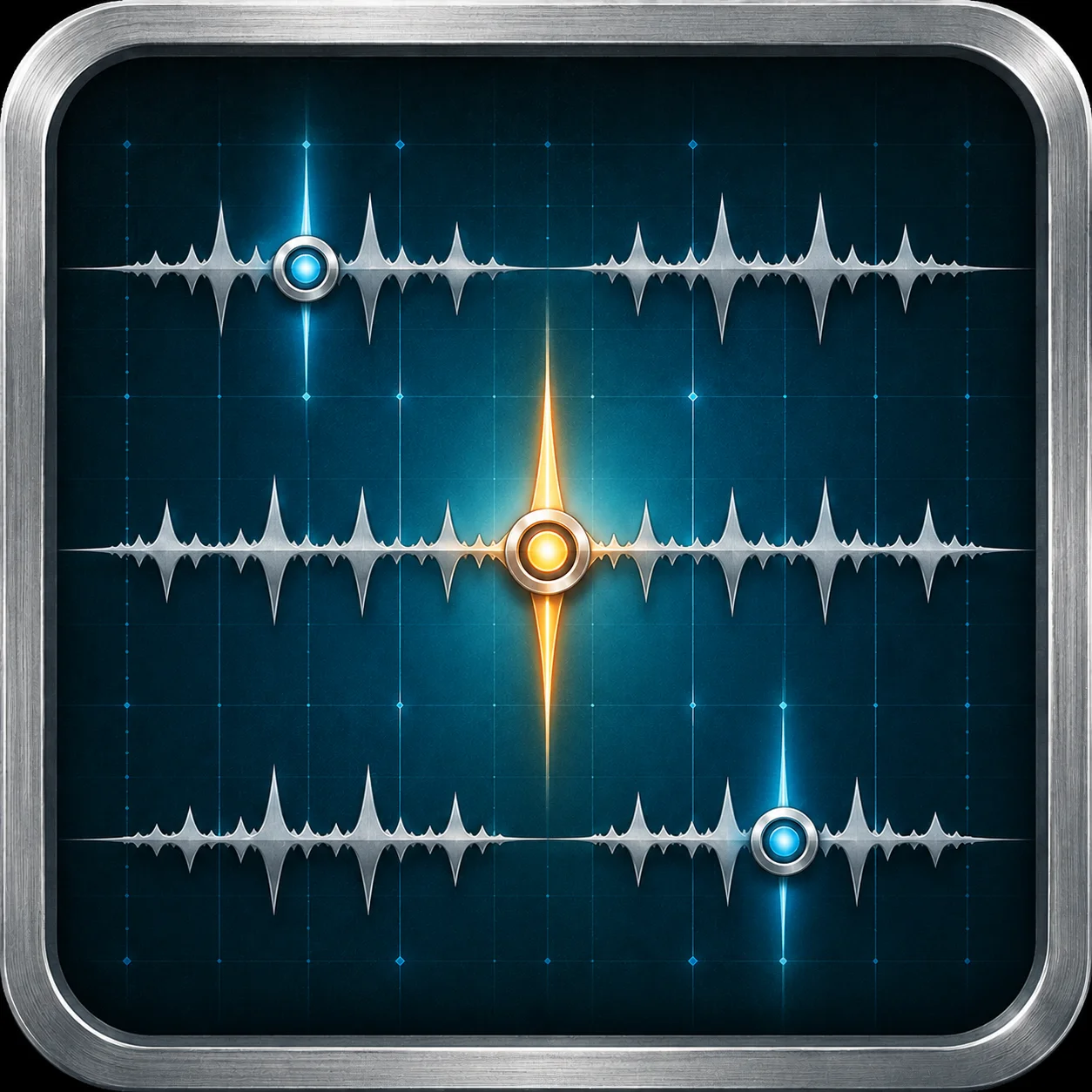 Waveform showing notes placed ahead and behind the beat